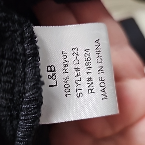 NWT L&B Black Short Sleeve Boho Blouse Size Large - Picture 4 of 7